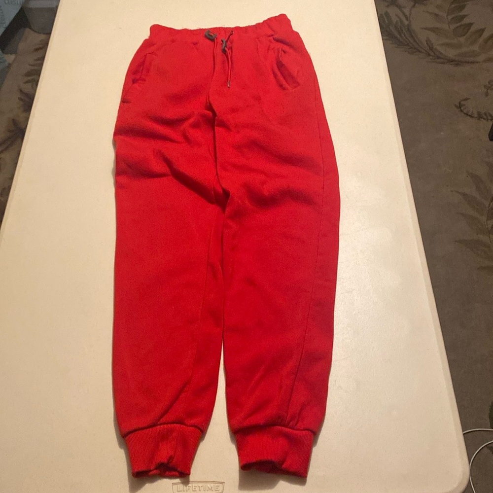 Cozy Red Jogger Pants